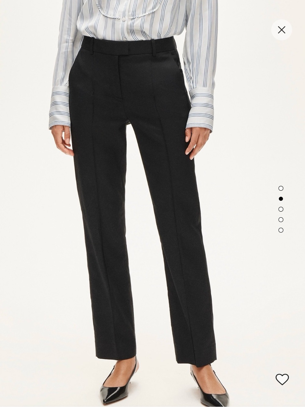 J. Crew Black Cropped Tailored Straight-Leg Pants